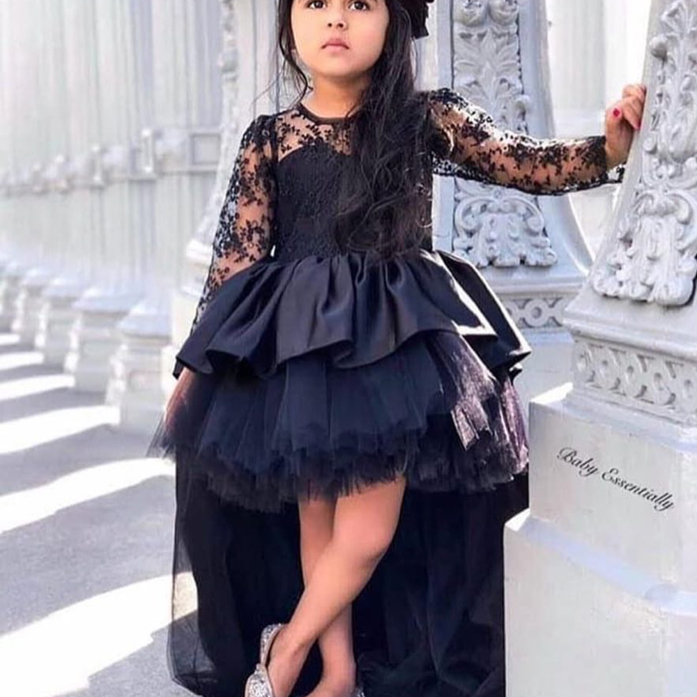 kids long black dress