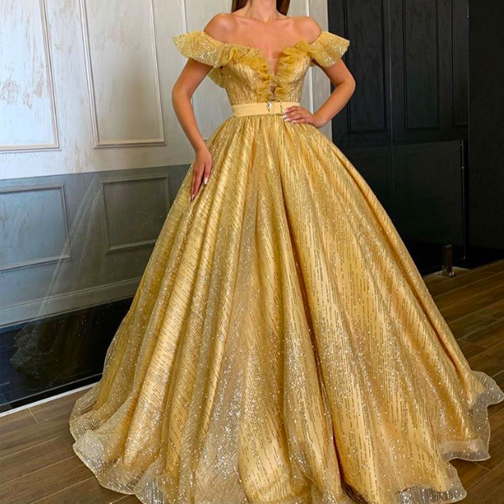 Sequin Prom Dresses Gold Online, 53 ...