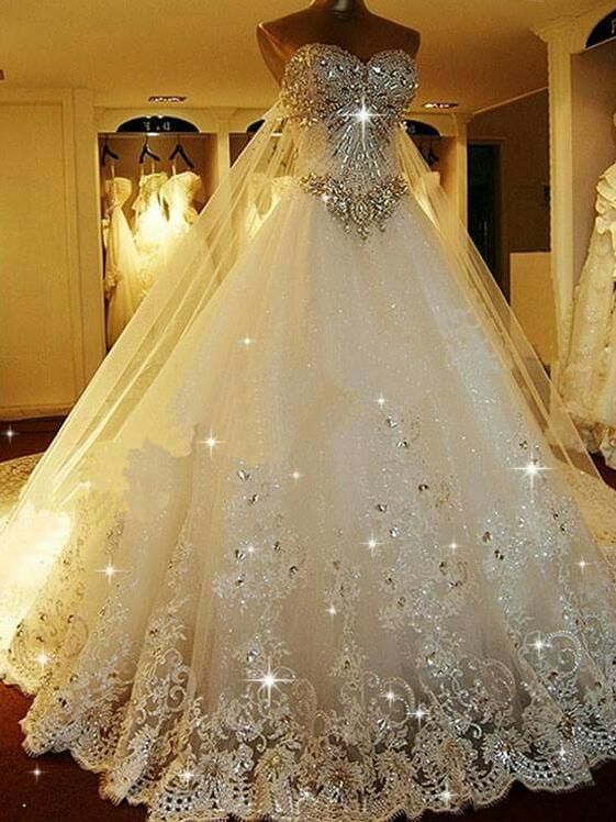 Buy Crystal Wedding Gown Online In India  Etsy India
