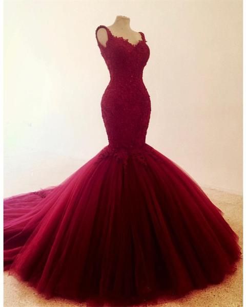 Lace Prom Dresses, 2020 Prom Dresses, Sweetheart Prom Dresses, Arabic Prom Dresses, Mermaid Evening Dresses, 2020 Party Dresses, Burgundy Prom