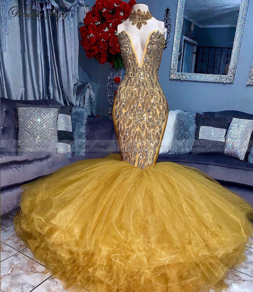 Mermaid Gold Long Evening Formal Dress Off the Shoulder Party Prom Gown Custom