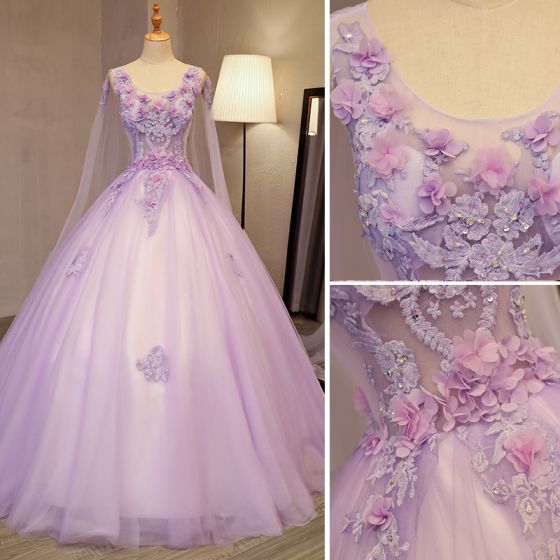 Tulle Prom Dresses, 2021 Prom Dresses, Ball Gown Evening Dresses, Sexy Evening Dresses, Fashion Evening Dresses, Hand Made Flowers Prom Dresses,