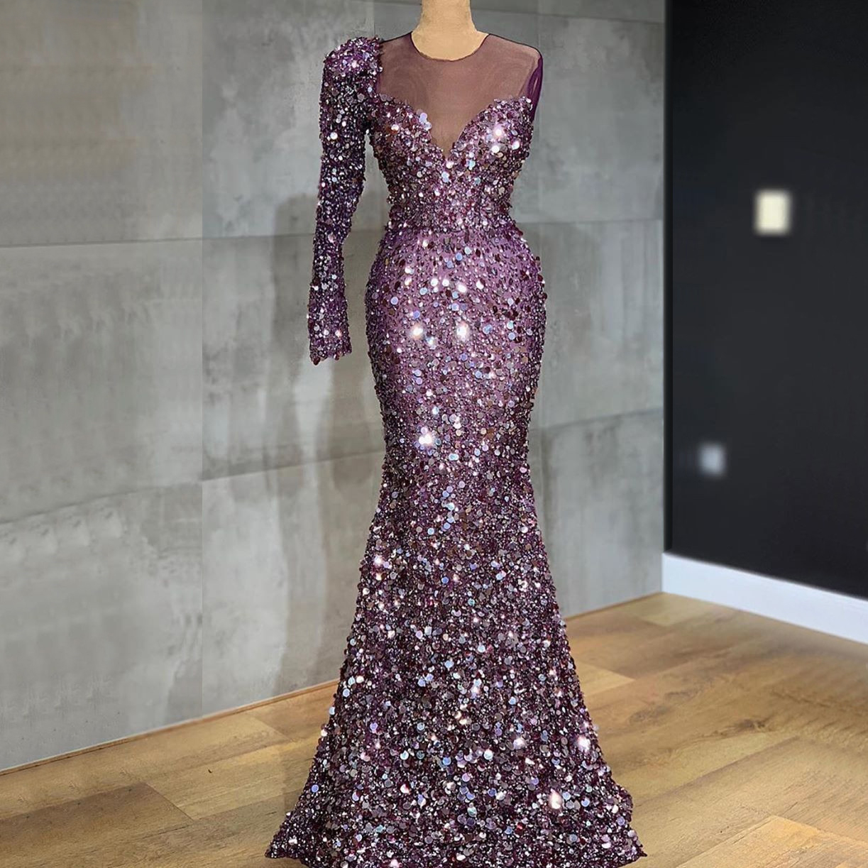 Real Prom Dress, Sexy Prom Dress, Purple Prom Dress, Bling Bling Evening Dress, Party Dresses, 2021 Formal Dress, Custom Make Prom Dress,