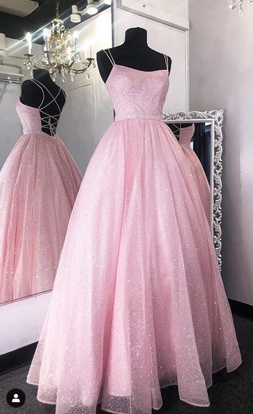 Sparkly Prom Dresses, Sequins Prom Dresses, Shinning Prom Dresses, Sweetheart Prom Dresses, Pink Evening Dresses, A Line Prom Dresses, Pink