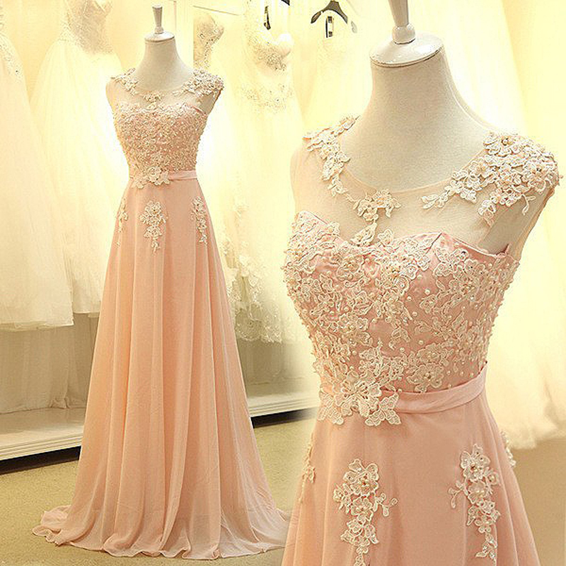 Pink Bridesmaid Dress, Custom Make Bridesmaid Dresses, Chiffon Bridesmaid Dress, Lace Bridesmaid Dresses, Custom Make Bridesmaid Dress,