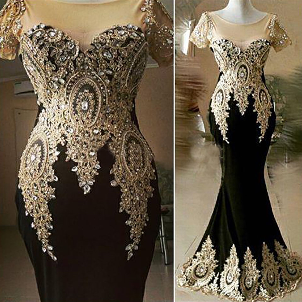 Vintage Prom Dresses, Black Prom Dresses, Gold And Black Prom Dresses, Evening Dresses, Custom Make Formal Dresses, Sexy Evening Gowns, 2022