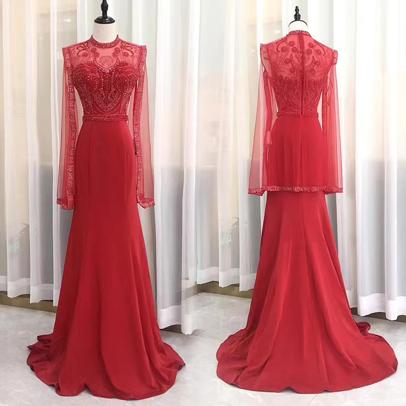 Newest Prom Dresses, Fashion Evening Dresses, 2022 Evening Dresses, Red Prom Dresses, Beaded Prom Dresses, Custom Make Evening Gowns, 2022 Formal