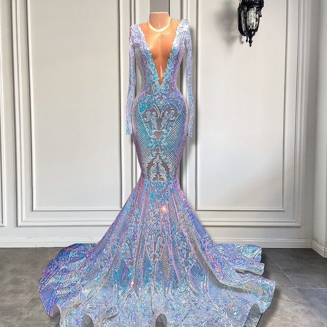 Sequin Mermaid Dress - Midnight, Black, Rose, Emerald & Burgundy – UME  London