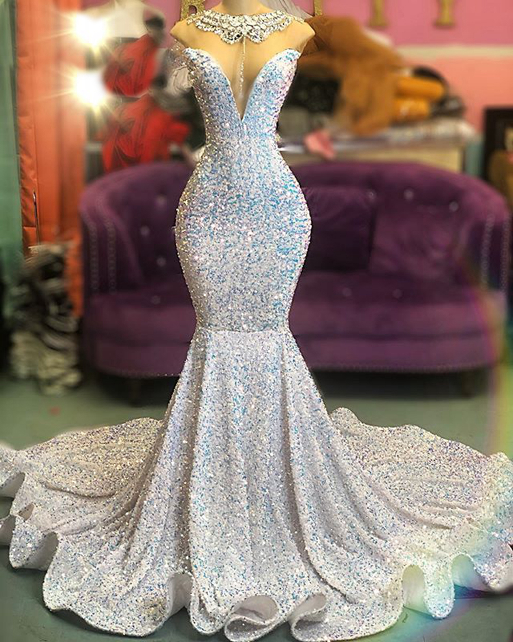 White Prom Dresses, Sweetheart Prom Dresses, Sparkly Prom Dresses, Shinning Prom Dresses, Custom Make Evening Dresses, Evening Gowns, Fashion