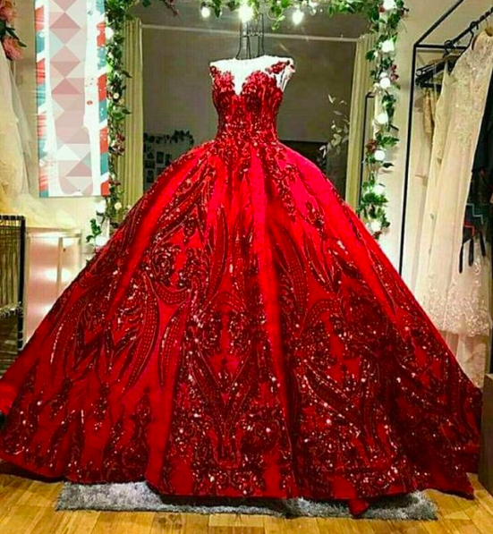 Ball Gown Prom Dresses, Red Prom Dresses, Sparkly Evening Dresses, Evening Dresses, Custom Make Prom Dresses, 2022 Lace Evening Gowns, Shinning