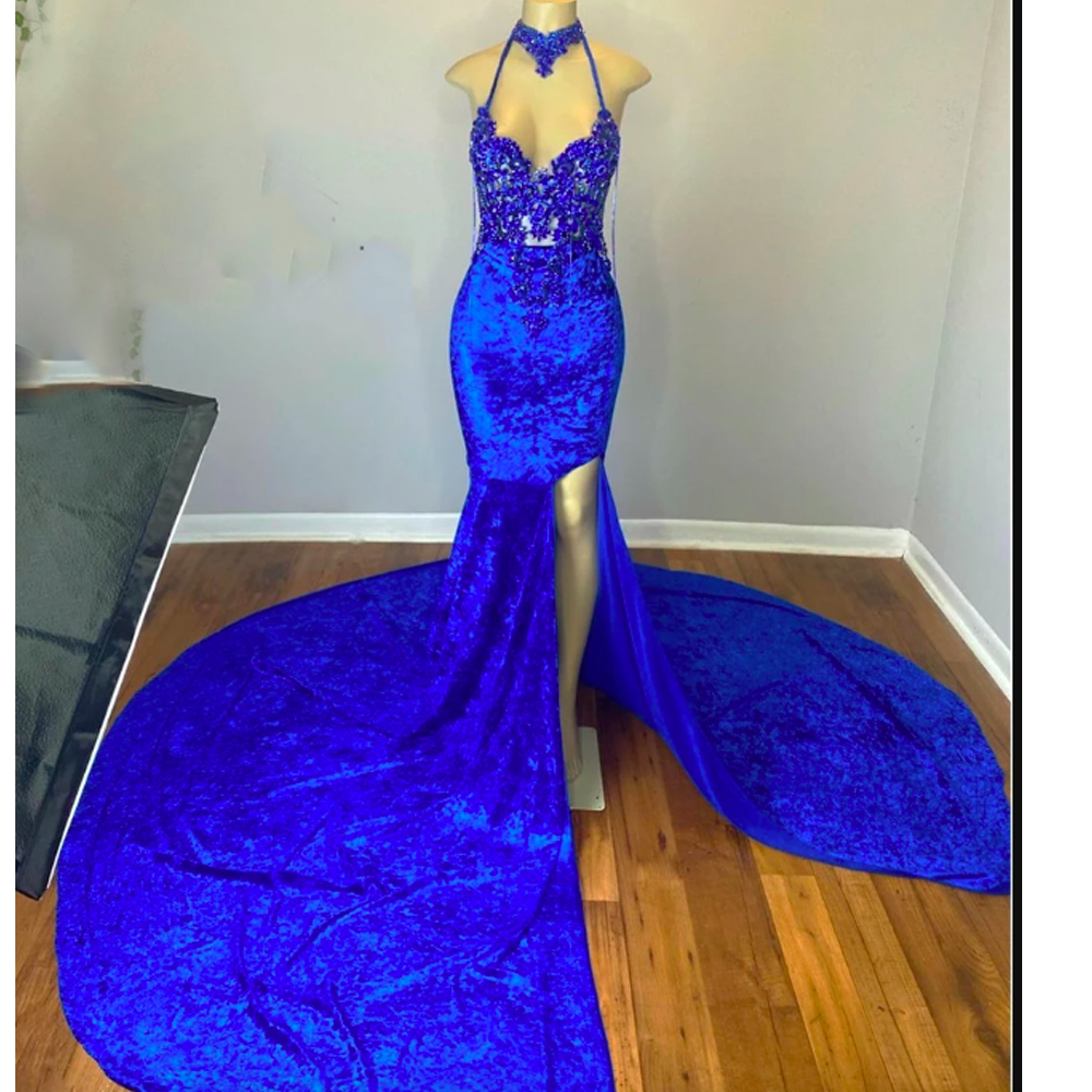 Royal Blue Prom Dresses, Lace Evening Dresses, Beaded Evening Dresses, Mermaid Party Dresses, Custom Make Formal Dresses, Arabic Evening Gowns,