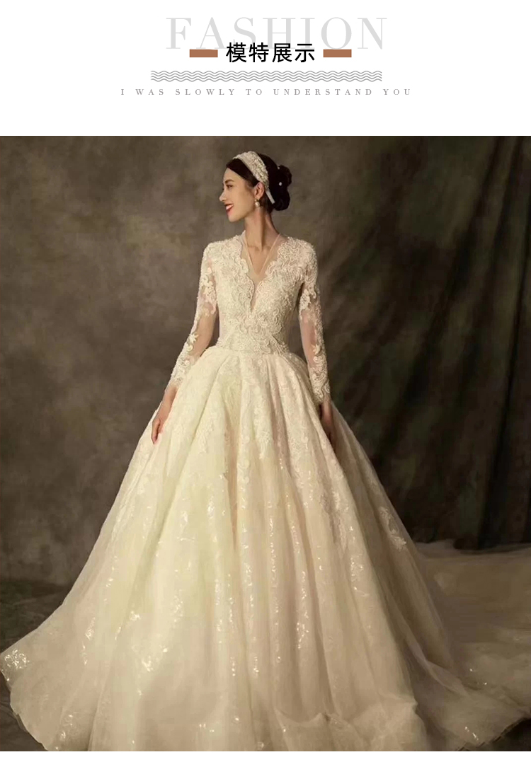 Lace Wedding Dresses 2022 Long Sleeve Chapel Train Ball Gown Bridal Dresses Wedding Gowns Lace Appliques Bridal Gowns Dresses
