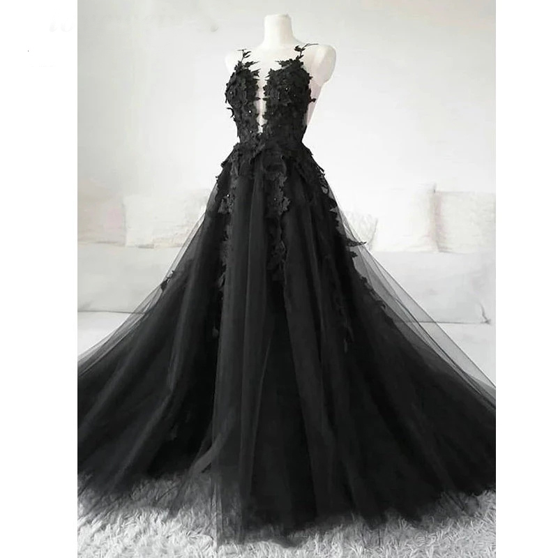 Robe De Soiree Deep Wedding Dresses V Neck Tulle Long Evening Dresses Party Prom Gown Backless High Quality Robe De Soiree