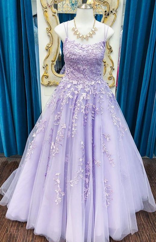 Purple Prom Dresses, Lace Prom Dresses, Vintage Prom Dresses, Tulle Evening Dresses, Custom Make Evening Dresses, Party Dresses, Formal