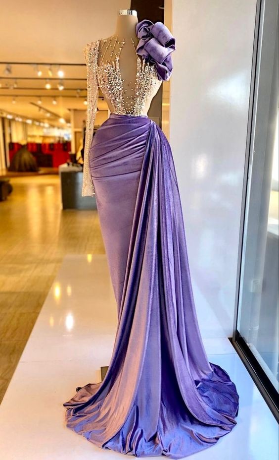 Crystal Prom Dresses, Sparkly Prom Dresses, 2023 Prom Dresses, Bow Prom Dresses, Mermaid Prom Dresses, Evening Gowns, Long Sleeve Prom Dresses,