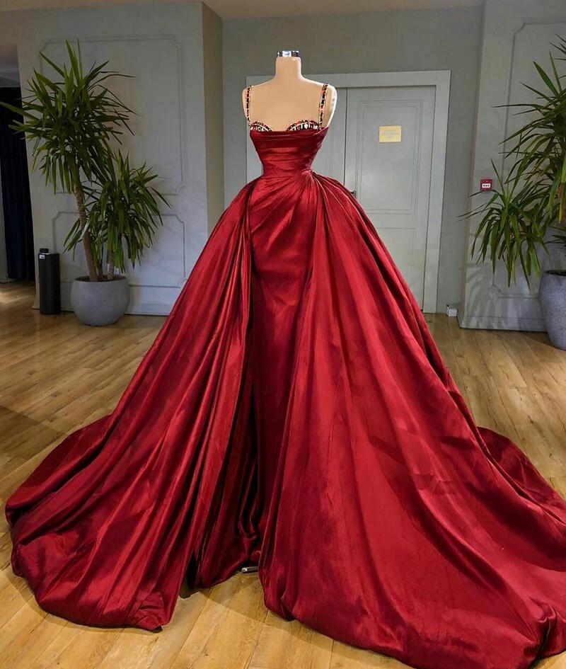 Detachable Prom Dresses, Red Prom Dresses, Burgundy Prom Dressees, Evening Dresses, Fashion Party Dresses, Arabic Prom Dresses, Evening Gowns