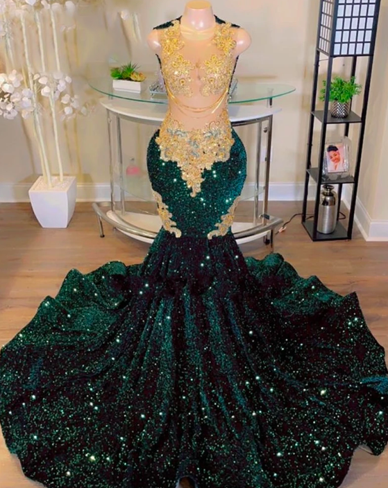 Dark Green Prom Dresses, Sexy Evening Dresses, Sequins Evening Dresses, Sparkly Evening Dresses, Evening Gowns, Party Dresses, Fashion Evening