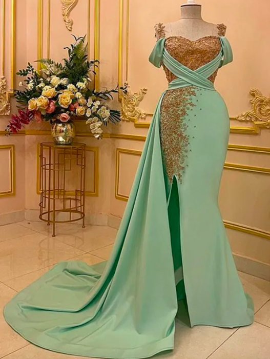 2024 Plus Size Arabic Aso Ebi Lace Beaded Mermaid Prom Dresses Spaghetti Satin Evening Formal Party Second Reception Bridesmaid Gowns Dress
