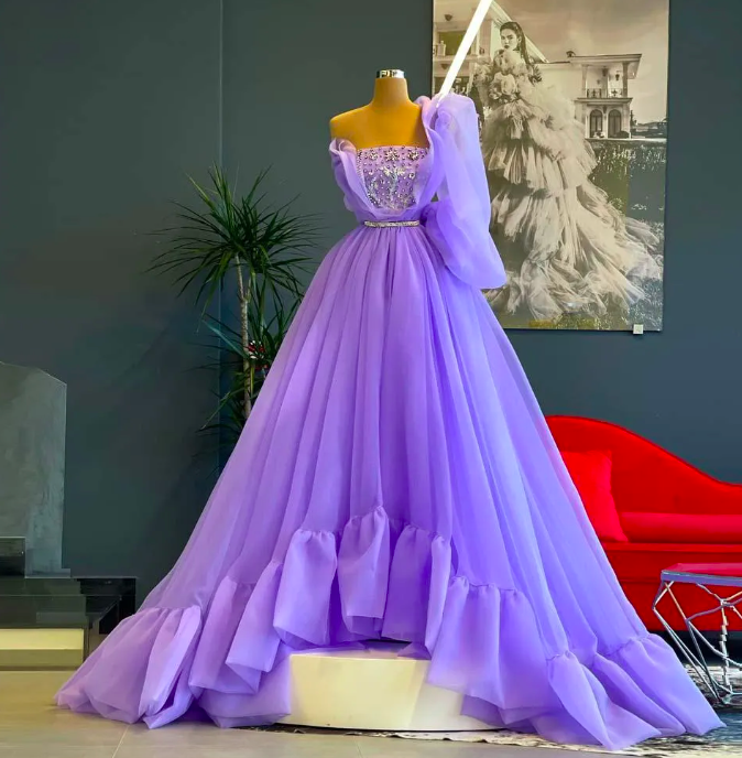 Purple Sequined Black People Prom Dresses 2022 For Black Girls Long Sleeve  Feathers Graduation Party Gowns Birthday Evening Dress Robes De Soirée From  Veralovebridal, $179.46 | DHgate.Com