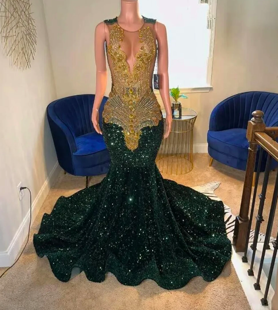 Lace Beaded Green Ball Gown Quinceanera Dress Long Sleeves Graduation –  MyChicDress