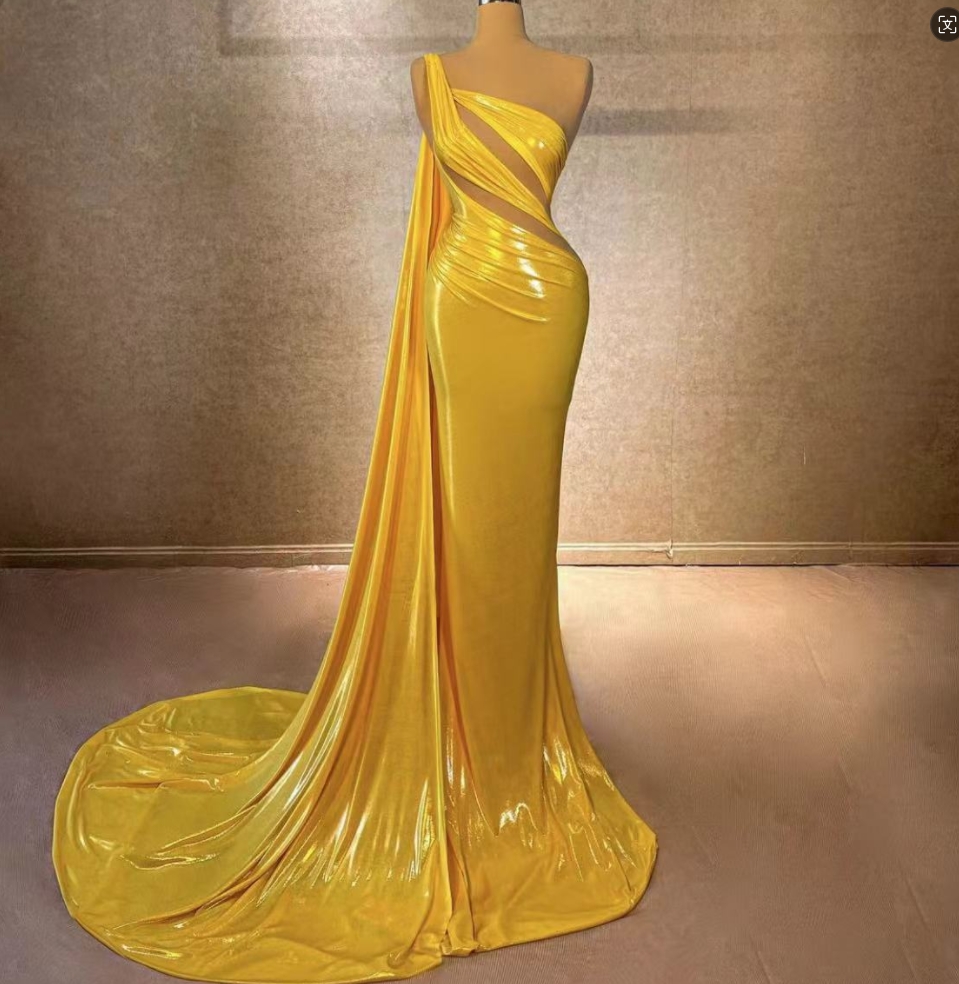 gold long tight prom dresses Gold Mermaid Fitted Evening Dress,Lace Tight Prom Dress,Backless Evening Dress PD00102, US2 / Royal Blue main image 1
