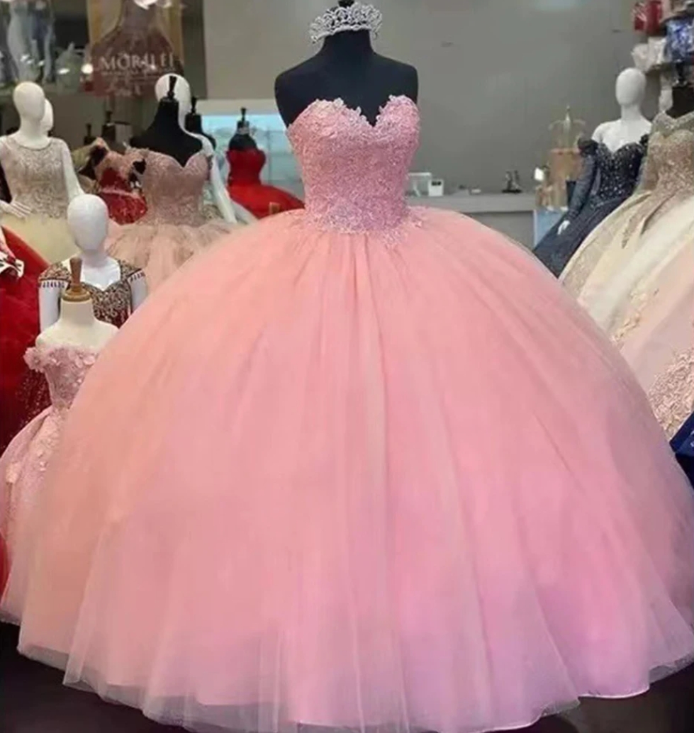 strapless open back dress Quinceañera Dress main image 0