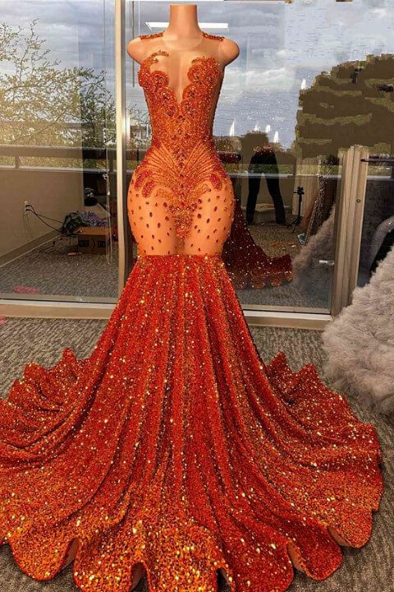 open lace back dress Sherri Hill Dress 57008 Orange / 4