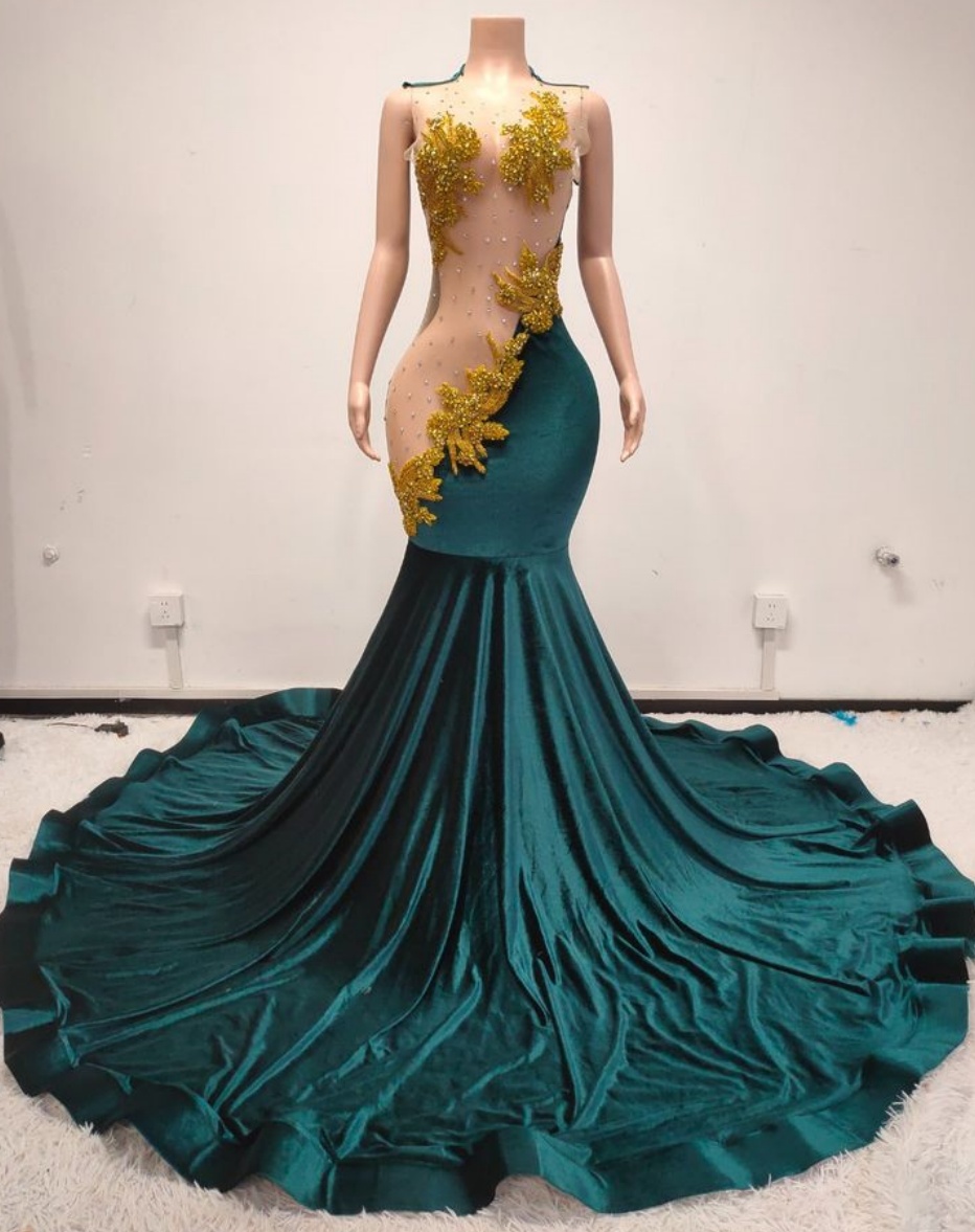 green emerald velvet dress Lulu Dress Turquoise Cloud Organza Blue / L main image 1