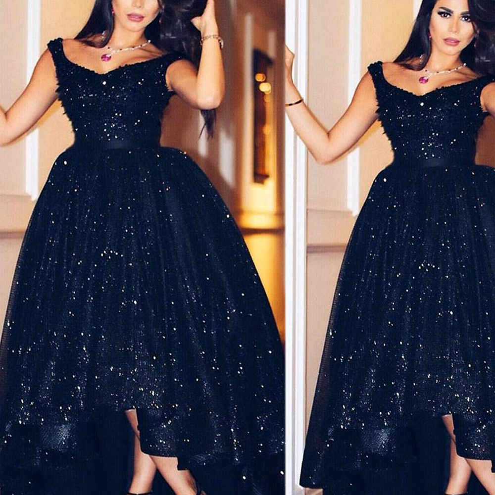 black bling dress