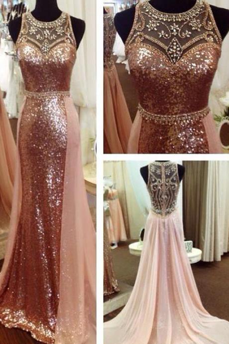 Sequins Prom Dresses, 2019 Mermaid Evening Dresses, Chiffon Prom Dresses, Party Dresses, Beaded Evening Dresses, Crystal Prom Dresses, Formal