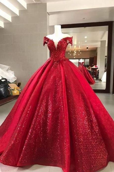 sparkly prom dresses, ball gown prom dresses, sweetheart prom dresses, sequins prom dresses, red evening dresses, ball gown evening dresses, red prom dresses, bling bling evening dresses, arabic prom dresses, sequins evening gowns, 2020 prom dresses, fashion prom dress, arabic prom dress, red evening dresses, puffy evening gowns, custom make prom dress, cheap party dresses, arabic formal dress