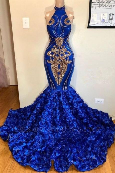 Royal Blue Prom Dresses, Halter Prom Dresses, Lace Prom Dresses, Beaded Prom Dresses, Arabic Prom Dresses, Mermaid Prom Dresses, Flowers Prom