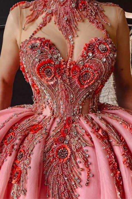 pearls prom dresses 2021, high neck prom dresses, beaded prom dresses, sexy evening dresses, fashion party dresses, cheap evening dresses, custom make evening dresses, 2021 prom dresses, beaded evening dresses