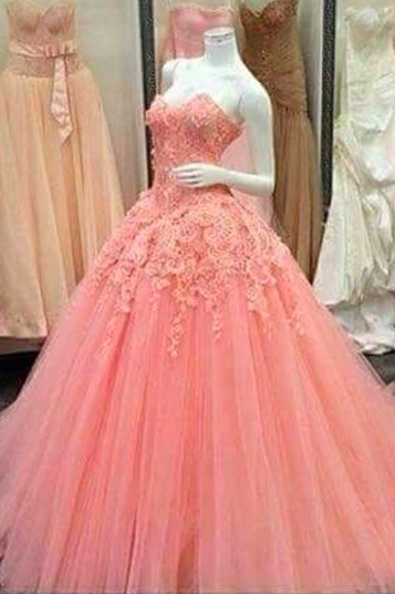 Pink Prom Dresses, Sweetheart Prom Dresses, Pink Evening Dresses, Lace Evening Dresses, Prom Dresses, Fashion Prom Dresses, Sexy Evening