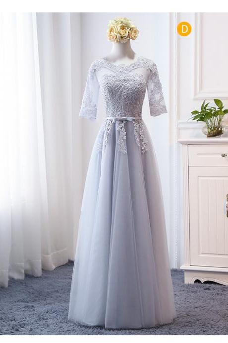 Lace Bridesmaid Dresses, Sliver Prom Dresses, Custom Make Bridesmaid Dress, Bridesmaid Dress, Bridesmaid Dress, 2021 Bridesaid Dresses, Lace