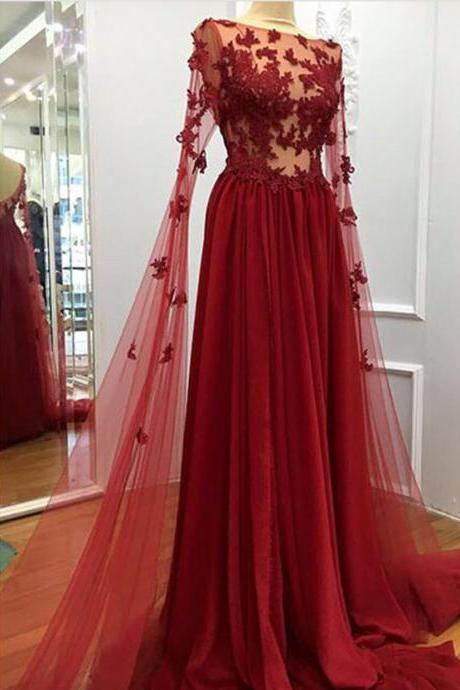 Red Prom Dresses, Hand Made Flowers Prom Dresses, 3d Flowers Prom Dresses, Tulle Prom Dresses, Arabic Prom Dresses, Sexy Evening Dresses, 2022