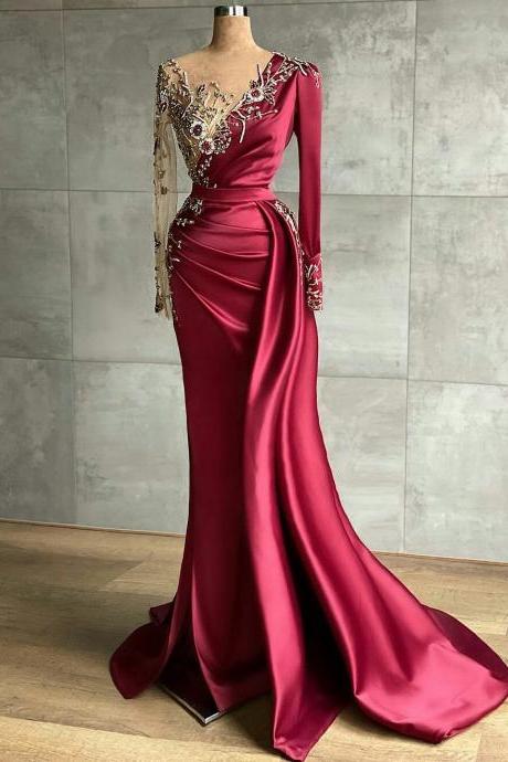 red prom dresses, 2022 prom dresses, cheap prom dresses, detachable skirt prom dresses, evening dresses, custom make evening gowns, fashion prom dresses, arabic evening dresses, crystal prom dress, embroidery prom dresses
