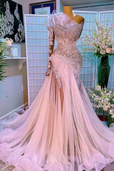 Lace Prom Dresses, 2020 Prom Dresses, Mermaid Evening Dress, Custom Make Evening Dresses, Fashion Party Dresses, Arabic Evening Dresses,