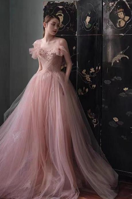 pink prom dresses, 2022 prom dresses, ball gown prom dresses, sweetheart prom dresses, tulle prom dresses, a line prom dresses, fashion prom dresses, tulle evening dresses, fashion evening dresses