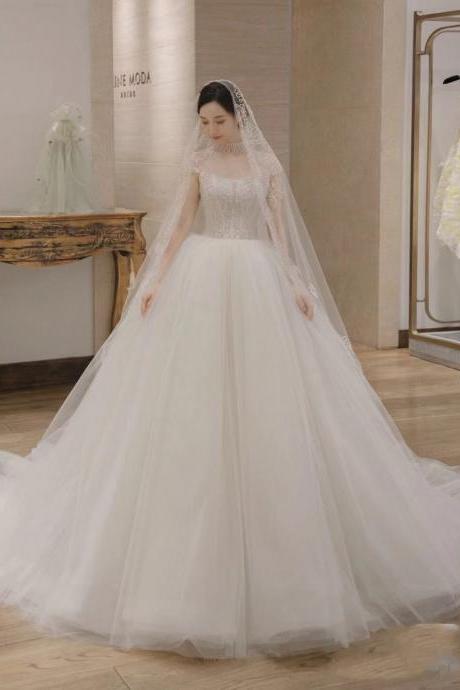 ball gown wedding dresses, lace bridal dresses, 2022 wedding dresses, puffy bridal dresses, court train wedding dresses, lace wedding dress