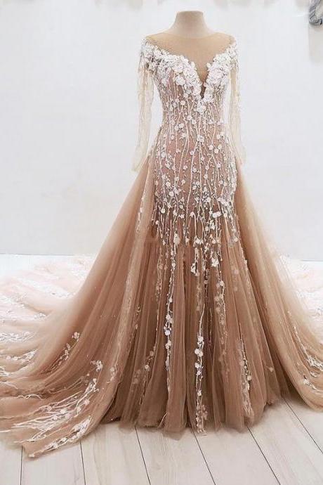 champagne prom dresses, hand made flowers prom dresses, mermaid prom dresses, 3d flowers evening dresses, custom make evening dresses, 2022 formal dresses, evening dresses 2022, sexy evening dresses