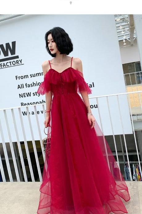 Red Prom Dresses 2022 Off The Shoulder Backless Lace Tulle Floor Length Long Evening Dresses Gowns Vestidos De Fiesta