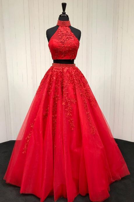 Sexy Prom Dresses, Two Pieces Prom Dresses, Red Prom Dresses, Tulle Evening Gowns, Formal Dresses, A Line Prom Dresses, Evening Dresses, 2022