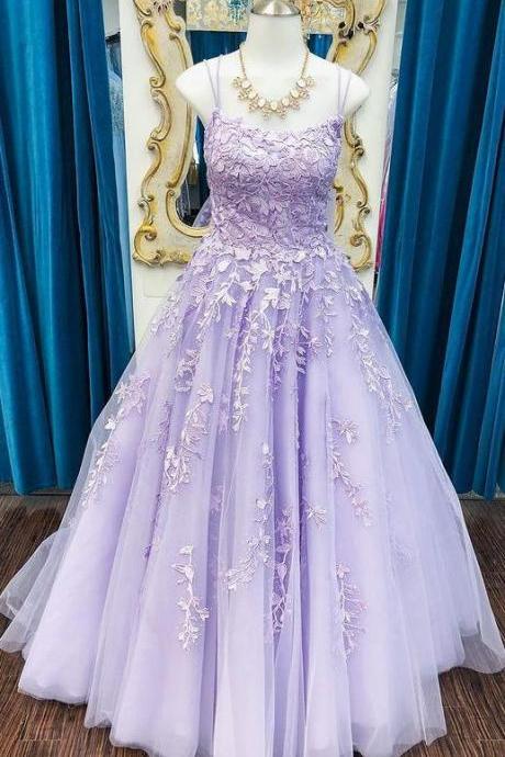 Purple Prom Dresses, Lace Prom Dresses, Vintage Prom Dresses, Tulle Evening Dresses, Custom Make Evening Dresses, Party Dresses, Formal