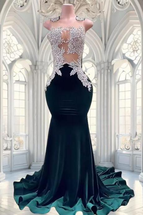 Luxury Silver Mermaid Prom Dresses For Black Girls Sparkly Long Sequin ...