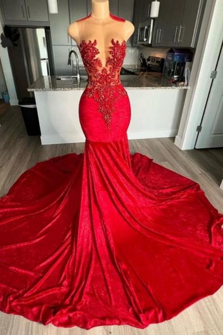 strapless open back dress Men’s Red Paisley Velvet Blazer - Christmas new year Sport Coat Jacket main image 0