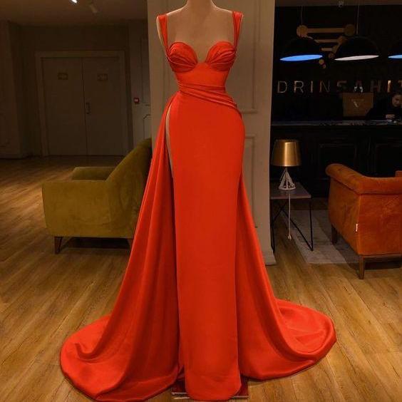 Red Prom Dresses, 2020 Sweetheart Prom Dresses, Satin Evening Dresses ...