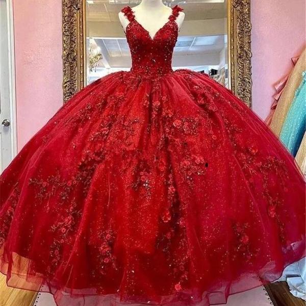 ball gown prom dresses, 2022 evening dresses, hand made flowers prom dresses, puffy evening dresses, custom make prom dresses, 3d flowers evening dresses, new arrival party dresses, puffy prom dresses, 2022 evening gowns, custom make party dress