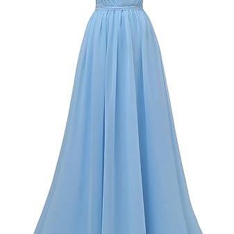 pleated chiffon a line bridesmaid dresses long with slit ruffle sleeve v neck formal wedding guest party dresses evening gowns