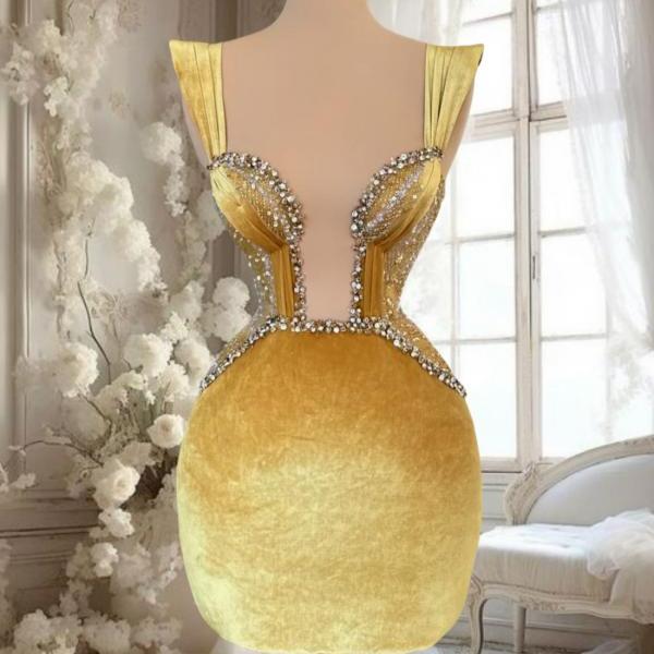 Gorgeous Shining Gold Sequins Slim Hip Birthday Party Homecoming Dress cc4669 main image 1